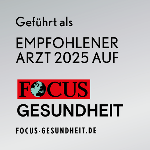 Empfohlener Arzt 2025 auf Focus - Gesundheit